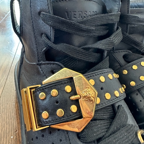 Black Leather Versace Sneakers - Picture 9 of 11